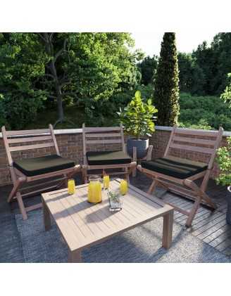 Garden Bench Cushion, Dining Bench Cushion, Seat Cushion for Bench, Bench Pad, Seat Pad, Chair Pad, 60x60x5cm, Black