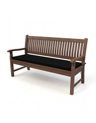 Garden Bench Cushion, Dining Bench Cushion, Seat Cushion for Bench, Bench Pad, Seat Pad, Chair Pad, 200x50x5cm, Black