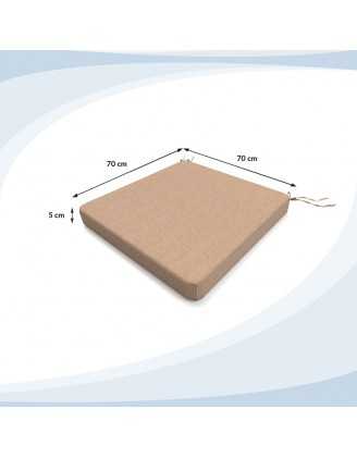 Garden Bench Cushion, Dining Bench Cushion, Seat Cushion for Bench, Bench Pad, Seat Pad, Chair Pad, 70x70x5cm, Beige