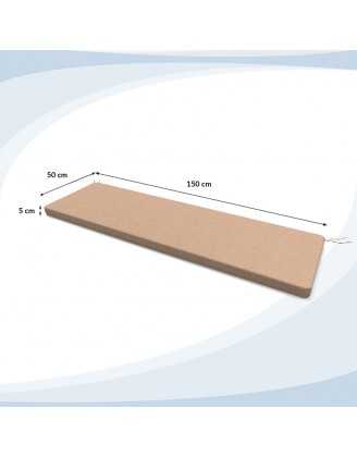 Garden Bench Cushion, Dining Bench Cushion, Seat Cushion for Bench, Bench Pad, Seat Pad, Chair Pad, 150x50x5cm, Beige