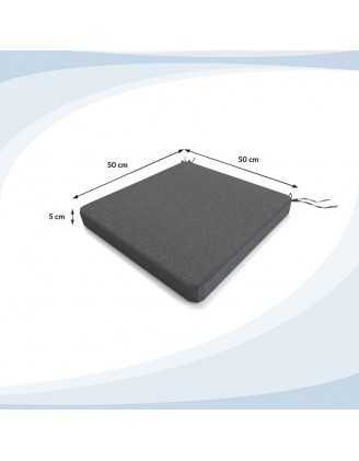 Garden Bench Cushion, Dining Bench Cushion, Seat Cushion for Bench, Bench Pad, Seat Pad, Chair Pad, 50x50x5cm, Grey