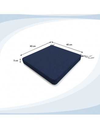 Garden Bench Cushion, Dining Bench Cushion, Seat Cushion for Bench, Bench Pad, Seat Pad, Chair Pad, 40x40x5cm, Dark Blue
