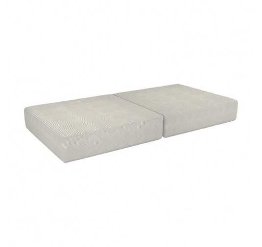 Foldable mattress 160×80×15 cm for modular kids sofa in soft corduroy, colour Vanilla Cloud