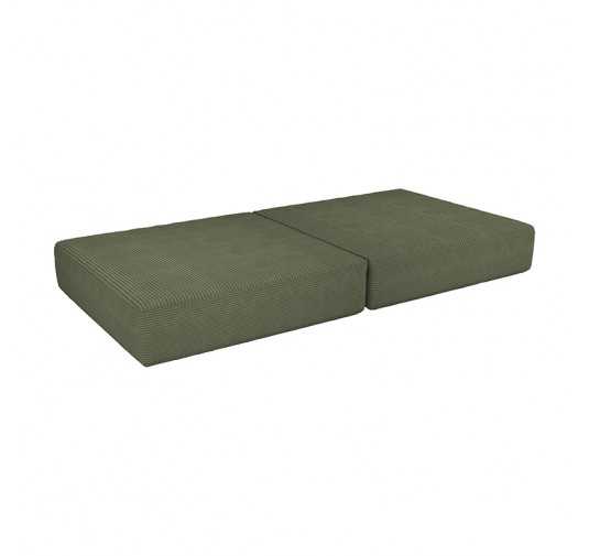 Foldable mattress 160×80×15 cm for modular kids sofa in soft corduroy, colour Spring Pea