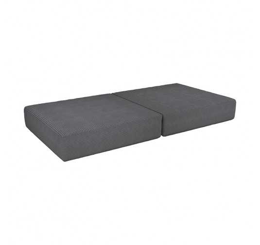 Foldable mattress 160×80×15 cm for modular kids sofa in soft corduroy, colour Midnight Pebble