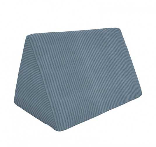 Triangular cushion 55×35×35 cm for modular kids sofa in soft corduroy, colour Blue Lagoon
