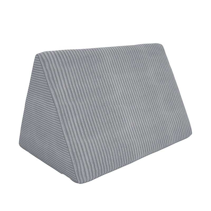 Triangular cushion 55×35×35 cm for modular kids sofa in soft corduroy, colour Bunny Grey