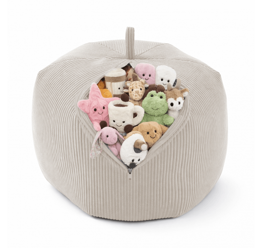 Toy storage bag and bean bag seat | Corduroy fabric | 85x85x50 cm | Sandy Dusk