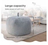 Toy storage bag and bean bag seat | Corduroy fabric | 85x85x50 cm | Sandy Dusk