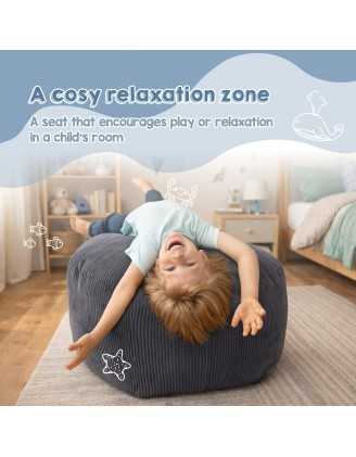 Toy storage bag and bean bag seat | Corduroy fabric | 85x85x50 cm | Sandy Dusk