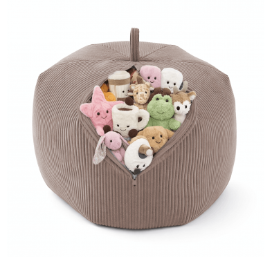 Toy storage bag and bean bag seat | Corduroy fabric | 85x85x50 cm | Warm Caramel