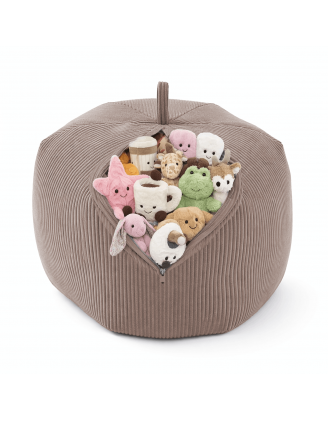 Toy storage bag and bean bag seat | Corduroy fabric | 85x85x50 cm | Warm Caramel