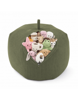Toy storage bag and bean bag seat | Corduroy fabric | 85x85x50 cm | Spring Pea