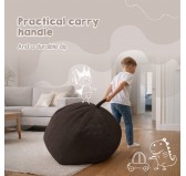 Toy storage bag and bean bag seat | Corduroy fabric | 85x85x50 cm | Forest Green