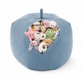 Toy storage bag and bean bag seat | Corduroy fabric | 85x85x50 cm | Blue Lagoon
