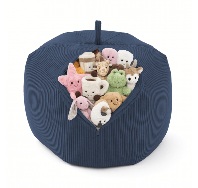 Toy storage bag and bean bag seat | Corduroy fabric | 85x85x50 cm | Night Sky