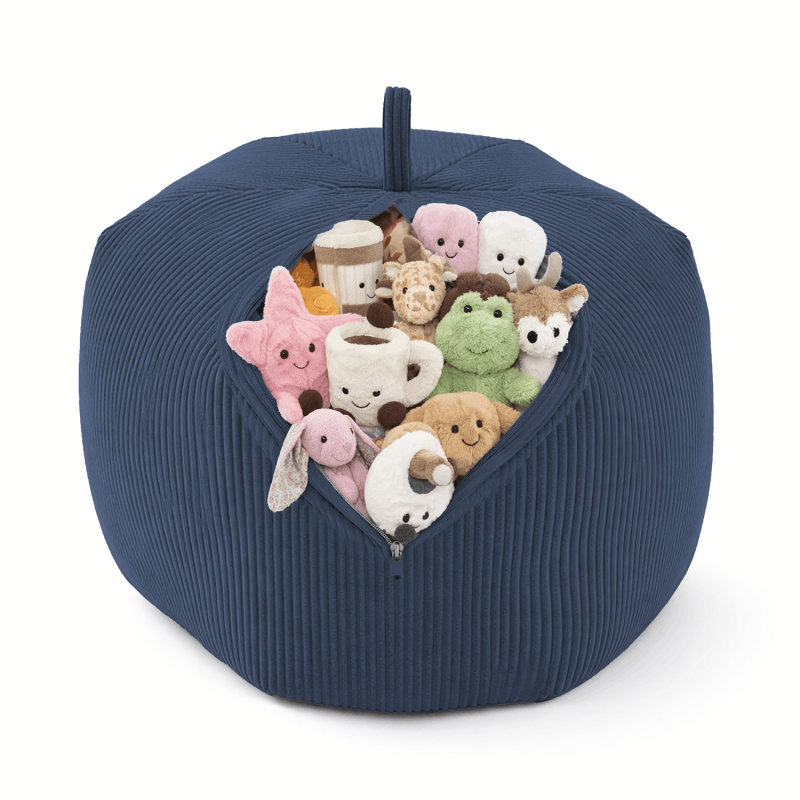 Toy storage bag and bean bag seat | Corduroy fabric | 85x85x50 cm | Night Sky