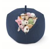 Toy storage bag and bean bag seat | Corduroy fabric | 85x85x50 cm | Night Sky