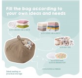 Toy storage bag and bean bag seat | Corduroy fabric | 85x85x50 cm | Night Sky
