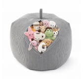 Toy storage bag and bean bag seat | Corduroy fabric | 85x85x50 cm | Rabbit Grey