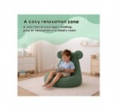 Kids Bean Bag Chair with Mouse Ears | Bouclé | 68x68x50 cm | Candy Pink