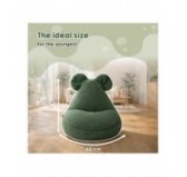 Kids Bean Bag Chair with Mouse Ears | Bouclé | 68x68x50 cm | Candy Pink