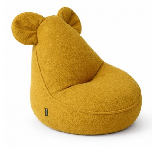 Kids Bean Bag Chair with Mouse Ears | Bouclé | 68x68x50 cm | Sunny Bear