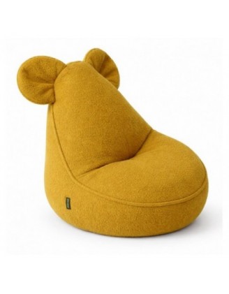 Kids Bean Bag Chair with Mouse Ears | Bouclé | 68x68x50 cm | Sunny Bear