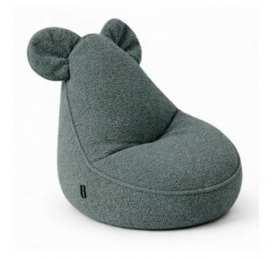 Kids Bean Bag Chair with Mouse Ears | Bouclé | 68x68x50 cm | Baby Blue