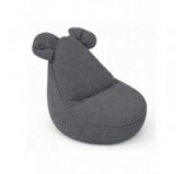 Kids Bean Bag Chair with Mouse Ears | Corduroy | 68x68x50 cm | Midnight Pebble
