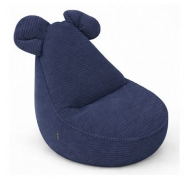 Kids Bean Bag Chair with Mouse Ears | Corduroy | 68x68x50 cm | Night Sky