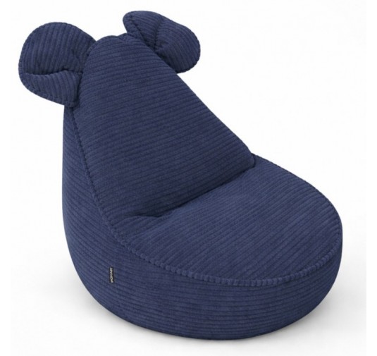 Kids Bean Bag Chair with Mouse Ears | Corduroy | 68x68x50 cm | Night Sky