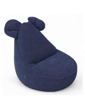 Kids Bean Bag Chair with Mouse Ears | Corduroy | 68x68x50 cm | Night Sky