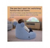 Kids Bean Bag Chair with Mouse Ears | Corduroy | 68x68x50 cm | Forest Green