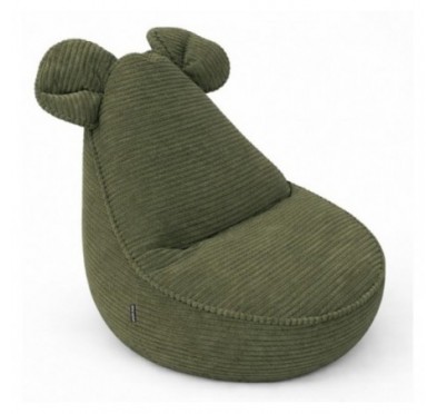 Kids Bean Bag Chair with Mouse Ears | Corduroy | 68x68x50 cm | Spring Pea
