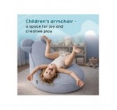 Kids Bean Bag Chair with Mouse Ears | Corduroy | 68x68x50 cm | Spring Pea