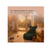 Kids Bean Bag Chair with Mouse Ears | Corduroy | 68x68x50 cm | Spring Pea