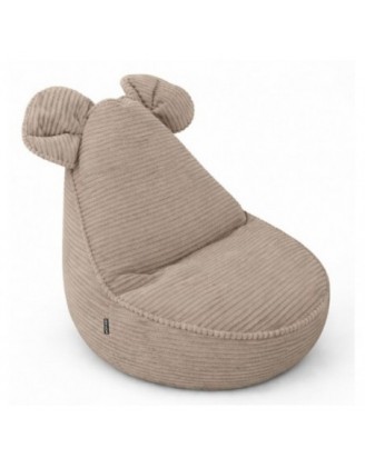 Kids Bean Bag Chair with Mouse Ears | Corduroy | 68x68x50 cm | Warm Caramel