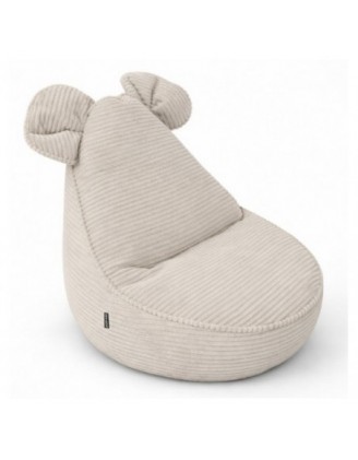 Kids Bean Bag Chair with Mouse Ears | Corduroy | 68x68x50 cm | Sandy Dusk