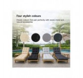 Cushion for Garden Lounger | Waterproof | 200x60x13 cm | Anthracite
