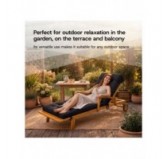 Cushion for Garden Lounger | Waterproof | 200x60x13 cm | Anthracite