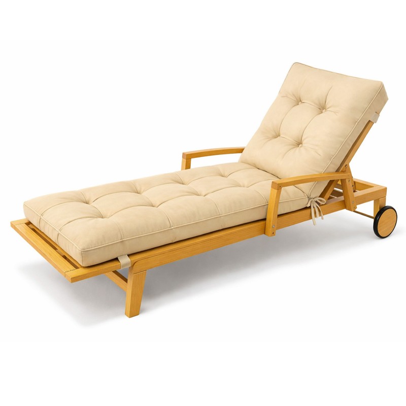 Cushion for Garden Lounger | Waterproof | 200x60x13 cm | Beige