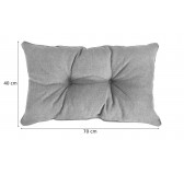 Set of 2 Garden Chair Cushion Grey 70x70 + 70x40