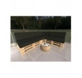 Pallet Garden Backrest Cushion Waterproof 120x40x20/10 Anthracite