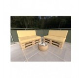 Set of 2 Garden Cushions Waterproof 120x80 + 120x40 Beige