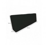 Set of 2 Garden Cushions Waterproof 120x80 + 120x40 Anthracite