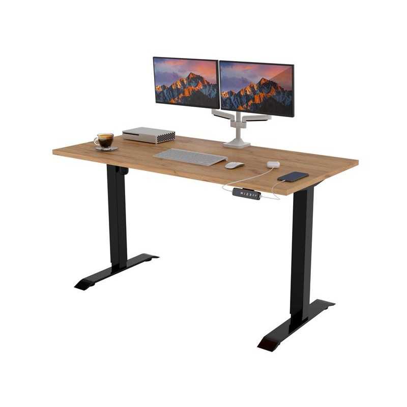 Electric Height Adjustable Desk Craft Oak 140x80