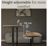 Electric Height Adjustable Desk Craft Oak 175x80