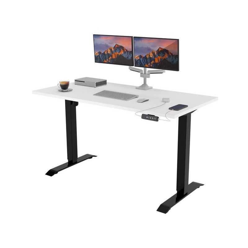 Electric Standing Desk With Height Adjustment White 175x80