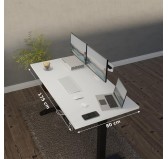 Electric Standing Desk With Height Adjustment White 175x80